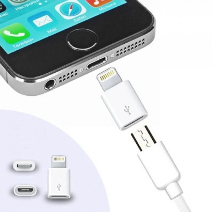 Apple iPhone / iPad Micro Usb Dönüştürücü Adaptör OTG Aparat (5047)