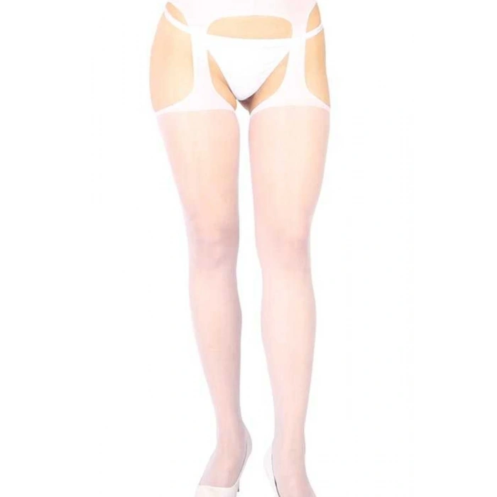 Beyaz Özel Bölgesi Açık Fantazi Külotlu Çorap TM1054