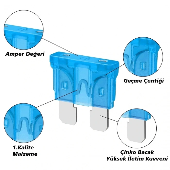 BIÇAKLI OTO SİGORTA 15 AMPER (5047)