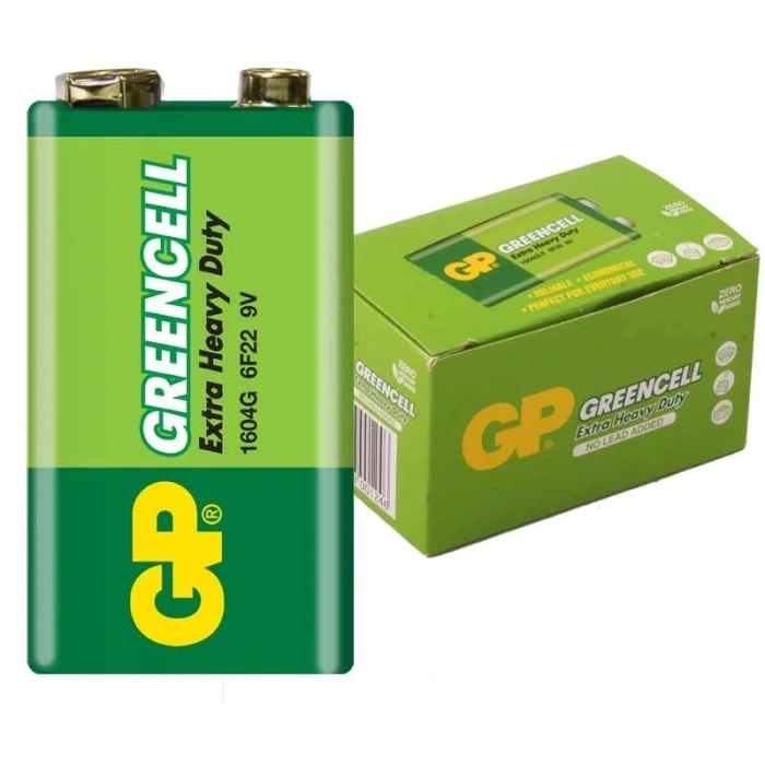 GP 1604G-B GREENCELL 9 VOLT PİL (10LU PAKET) (5047)