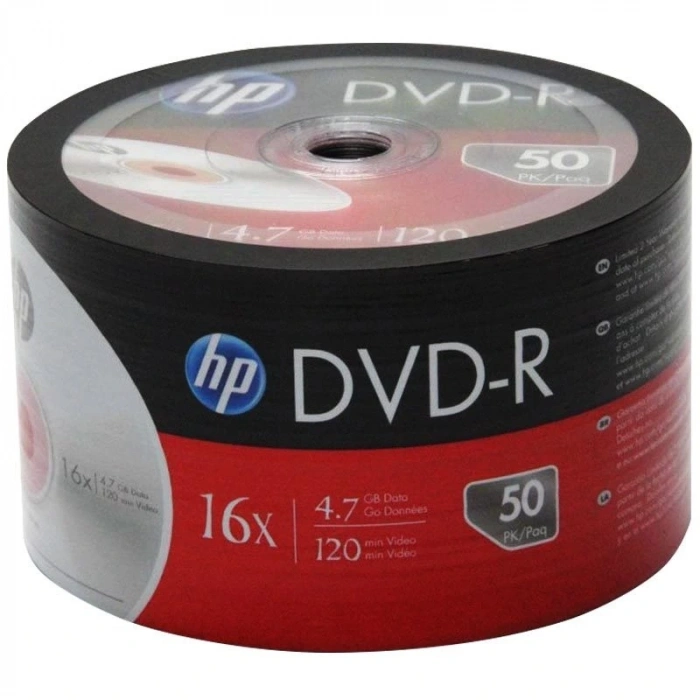 HP DME00070-3 DVD-R 4.7 GB 120 MİN 16X 50Lİ PAKET FİYAT (5047)