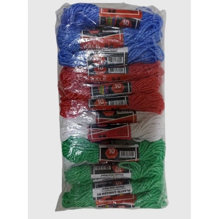 KALE Plastik Çamaşır ipi 10 Metre 24 Adet (5047)