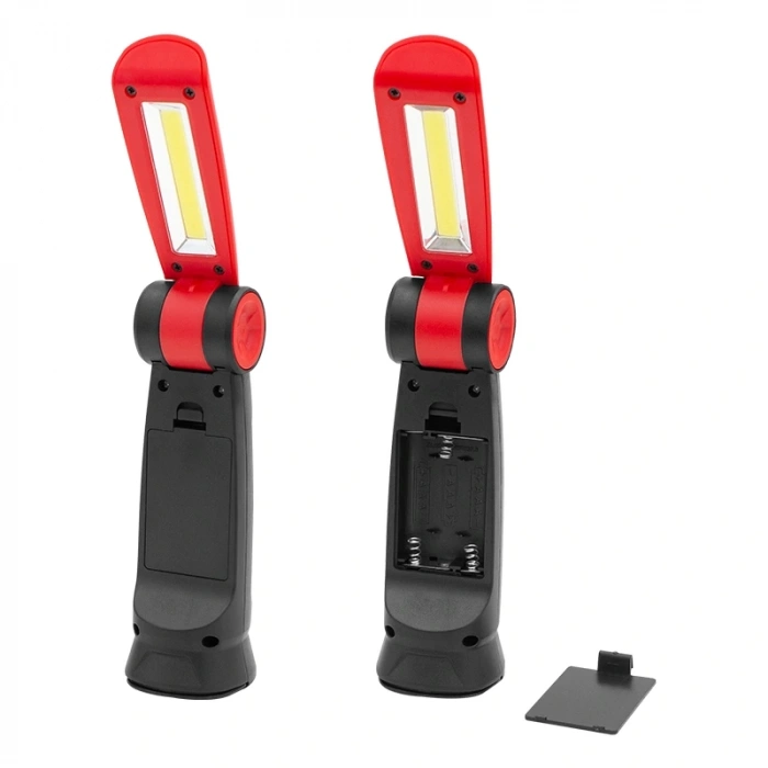 LED+COB IŞIK ÇOK FONKSİYONLU PİLLİ (3*AAA) EL FENERİ (5047)