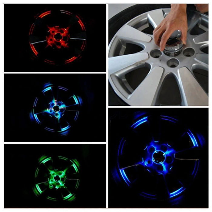 LED IŞIKLI ARABA TEKERLEK GÖBEK KAPAĞI (5047)