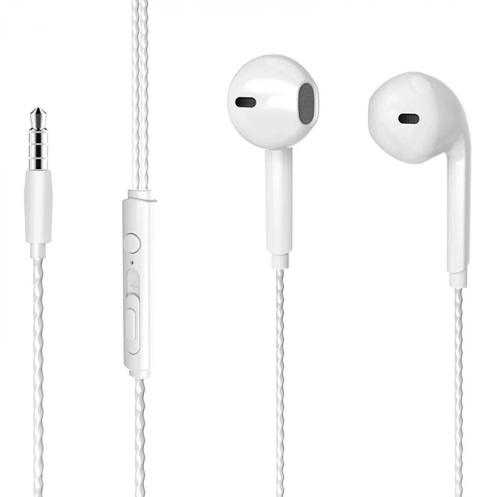 LENOVO LECOO EH104W 3.5MM JACKLI KABLOLU KULAK İÇİ MİKROFONLU BEYAZ KULAKLIK (5047)