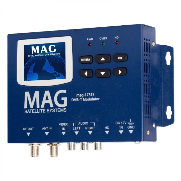MAG MG-17313 LCD EKRANLI HD-RF CONVERTER FULL HD DVB-T ENCODER MODULATOR (DVB-T/AV/HDMI) (5047)