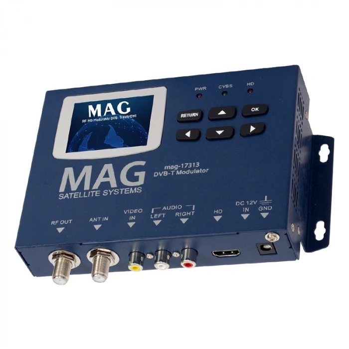 MAG MG-17313 LCD EKRANLI HD-RF CONVERTER FULL HD DVB-T ENCODER MODULATOR (DVB-T/AV/HDMI) (5047)