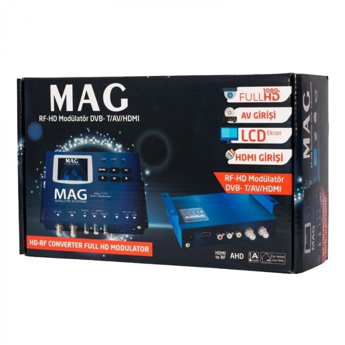 MAG MG-17313 LCD EKRANLI HD-RF CONVERTER FULL HD DVB-T ENCODER MODULATOR (DVB-T/AV/HDMI) (5047)