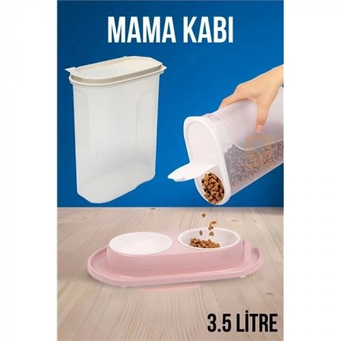 Mama Saklama Kabı Kedi ve Köpek Mama Saklama Kabı