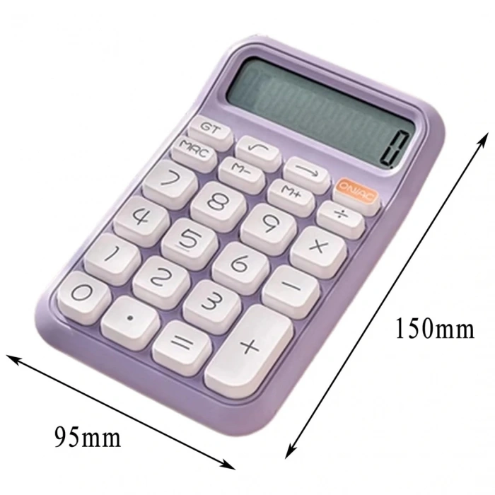 MOR 12 HANELİ HESAP MAKİNESİ (5047)