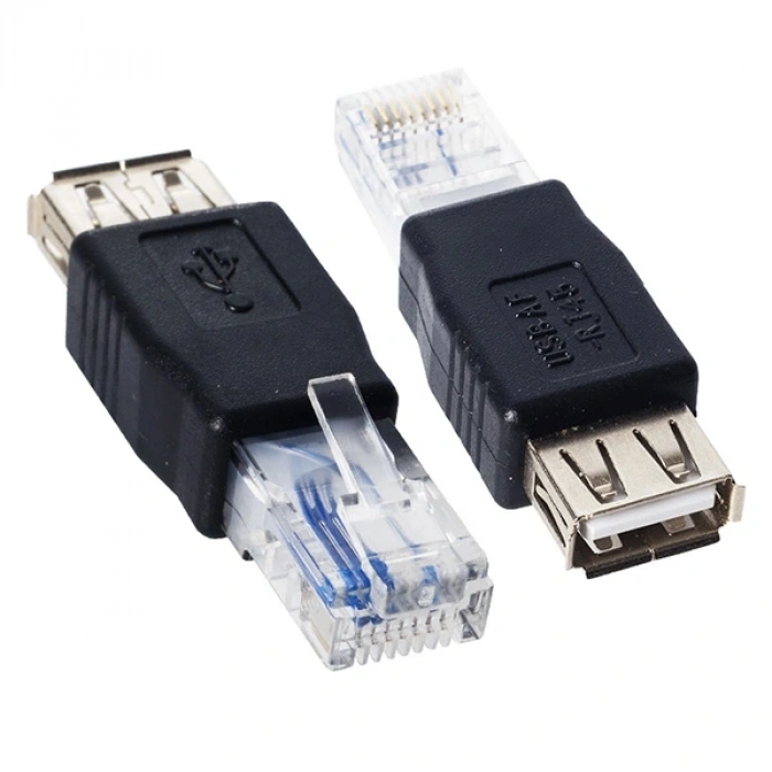 RJ 45 ERKEK USB A DİŞİ ETHERNET ÇEVİRİCİ JACK FİŞ (5047)