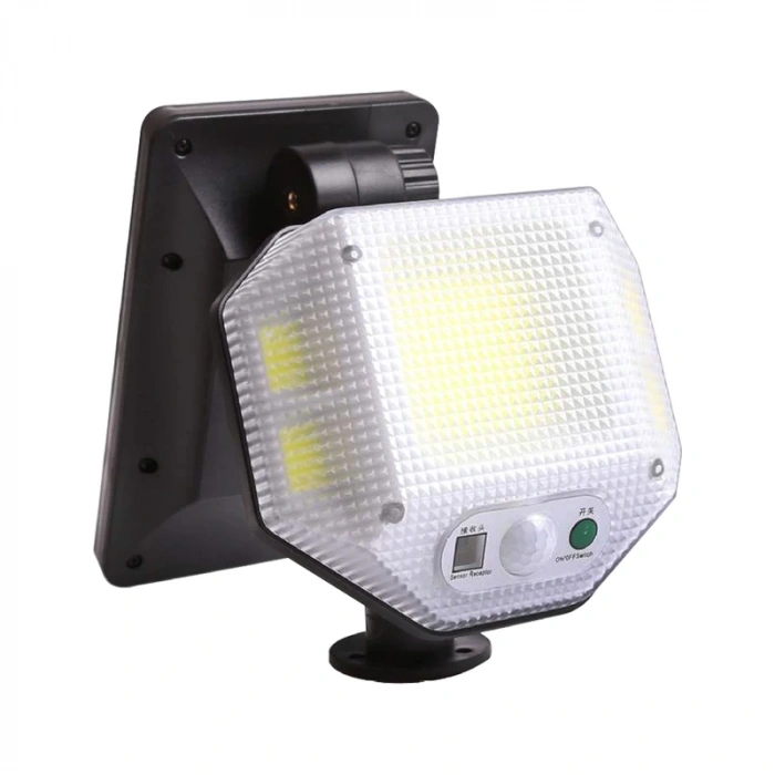 SENSÖRLÜ KUMANDALI 3 KADEMELİ SOLARLI BAHÇE AYDINLATMA LAMBASI (5047)