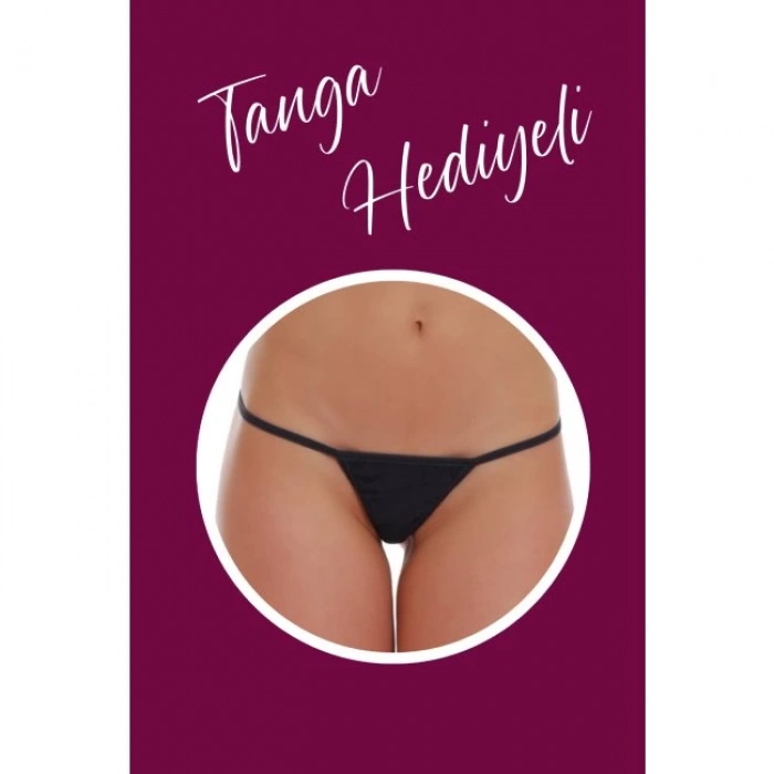 Siyah Kısa Tül Gecelik TM1227G