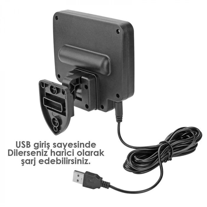 SOLAR PANELLİ HAREKET SENSÖRLÜ ÜÇ MODLU DUVAR LAMBASI (5047)