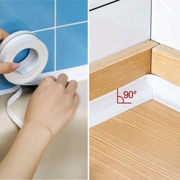 Su Sızdırmaz Banyo Mutfak Lavabo Küvet İzolasyon Şerit Bant,Lavabo Kenar Bandı 3.2 mt x 38 mm (5047)