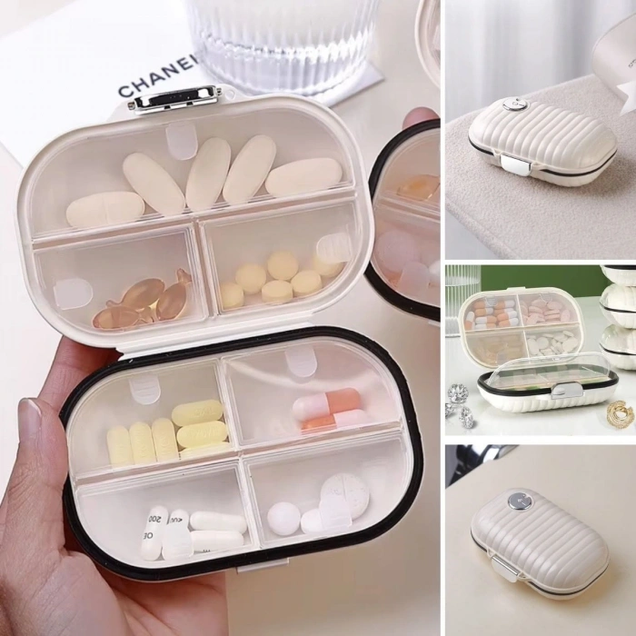 Taşınabilir İlaç Kutusu 7 gün Bölmeli Büyük İlaç Kutusu (5047)