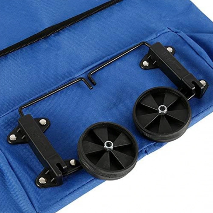 TEKERLEKLİ KATLANABİLİR PRATİK PAZAR ÇANTASI - HERHANGİ BİR RENK GÖNDERİLİR (5047)