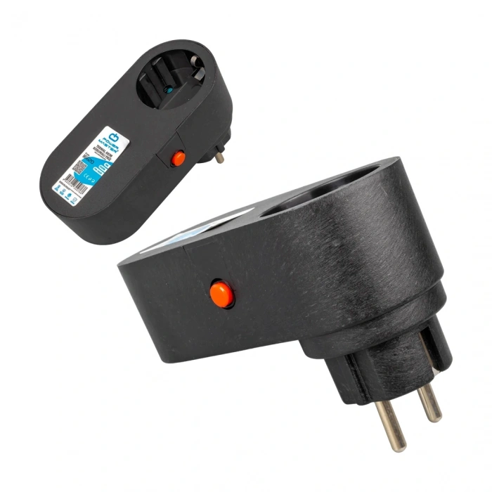 TEKLİ SİYAH OVAL KASA TERMAL AKIM KORUMALI PRİZ (10A-2500W) (5047)