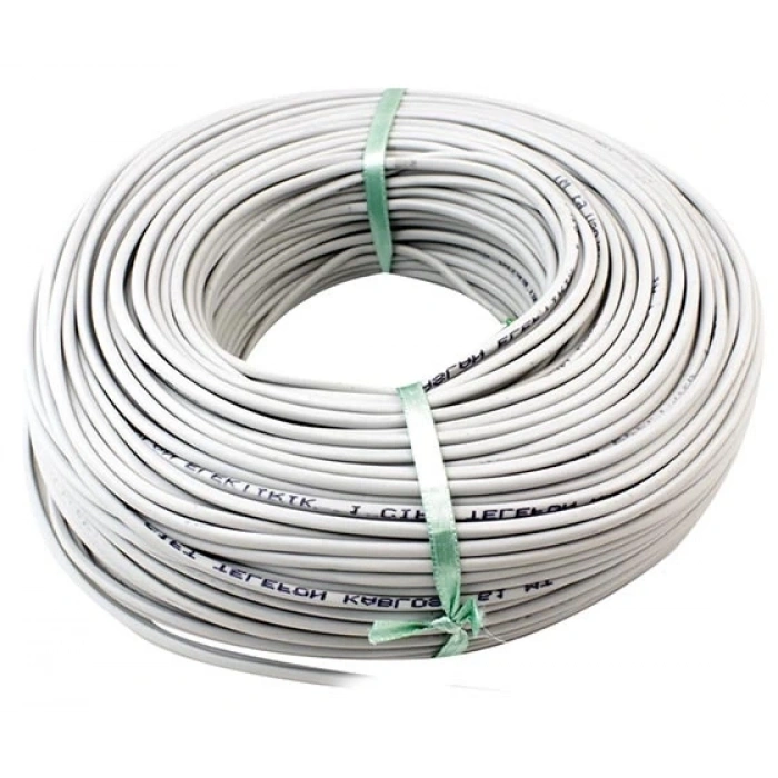 TELEFON KABLOSU 3 TELLİ 1 HAT 1 ÇİFT 100MT (1*2+1*0,50 CCA) (5047)