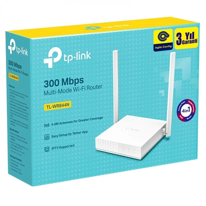 TP-LINK TL-WR844N 300MBPS 5DBI MULTI-MODE WIFI ROUTER (AGILE CONFIG) (5047)