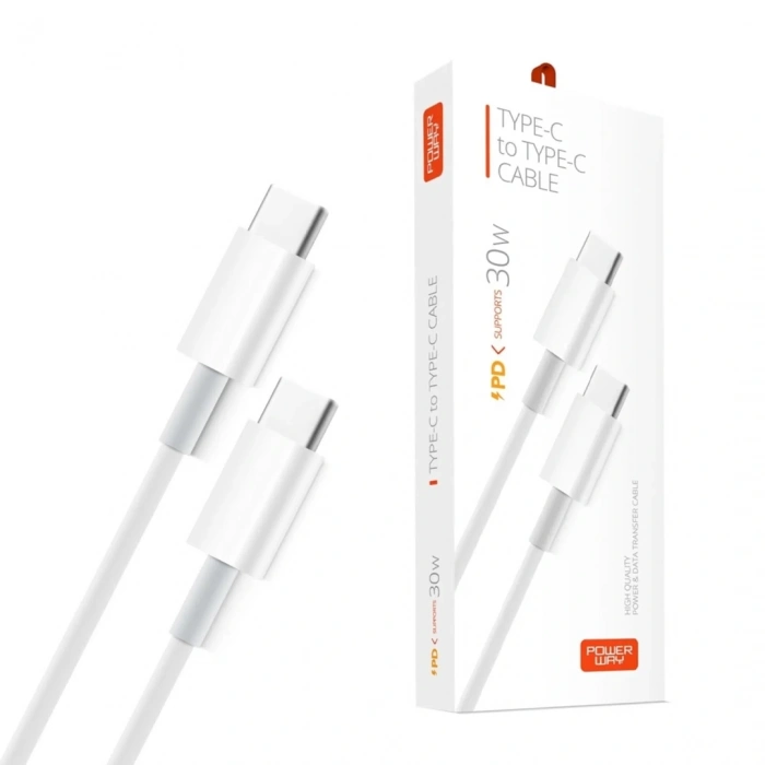 TYPE-C TO TYPE-C 30W 1 METRE ŞARJ DATA KABLOSU PD30 (5047)