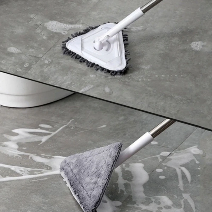 Üçgen Mop Çekçekli Cam Köşe Parke Fayans Silme Aparatı (5047)
