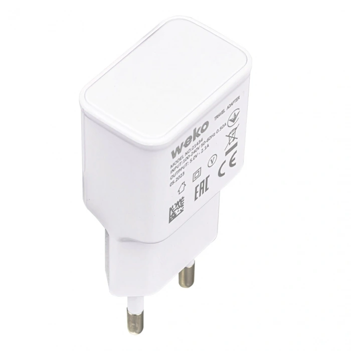 WK-21434 S6 2.1 AMPER ŞARJ BAŞLIK ADAPTÖRÜ + MICRO USB KABLO(NO:3) (5047)