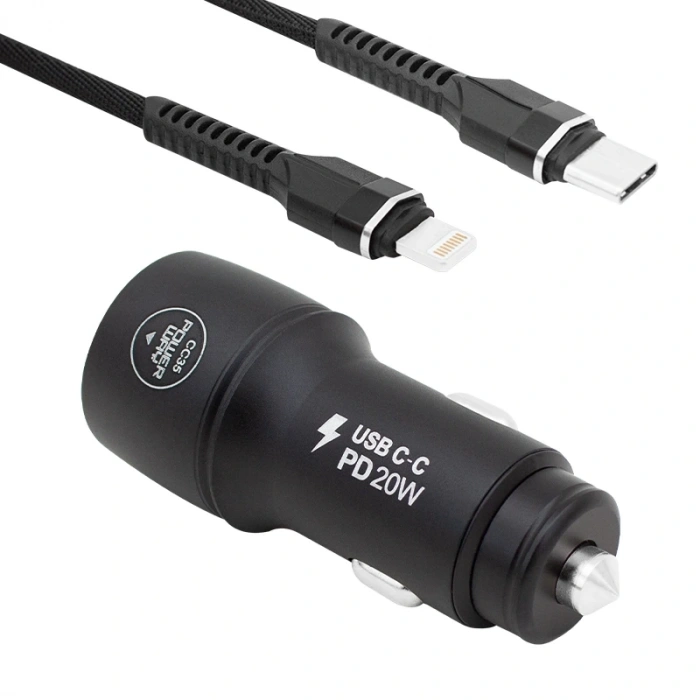 YENİ NESİL USB-C (IPHONE TO TYPE-C) ARAÇ ŞARJ SETİ (PD18W) (5047)