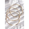 316L Çelik Gold Renk 65 mm Zikzak Model Ajda Bilezik