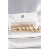 316L Çelik Gold Renk Üçgen Halka Model Kadın Küpe Seti