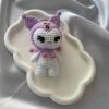 Amigurumi Anahtarlık  El Yapımı Kuromi 12 cm Lila