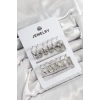 Pirinç Karışık Halka Model Gümüş Renk 6 Çift Kadın Küpe Set