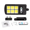 W756-6 HAREKET SENSÖRLÜ 3 MODLU UZAKTAN KUMANDALI 6 COB LEDLİ SOLAR LAMBA (5047)