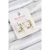 Xuping Çit Halka Model Gold Renk Kadın Küpe