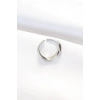 Yassı Silver Renk Ayarlanabilir Yüzük