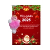 Yeni Yıl Noel Baba Kart Üzerinde Anahtarlık (Kişiye Özel Yazı Yazdırılabilir) Peluş Bebek 5 adet