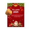 Yeni Yıl Noel Baba Kart Üzerinde Anahtarlık (Kişiye Özel Yazı Yazdırılabilir) Zar Model 5 Adet