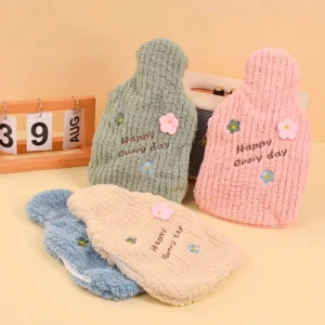 1 Litre El Geçirmeli Örgülü Sıcak Su Torbası Happy (5047)