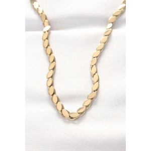 316L Çelik Gold Renk Arpa Tasarımlı Kolye