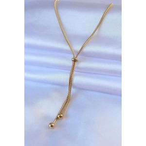 316L Çelik Gold Renk Asansör Model Kadın Kolye