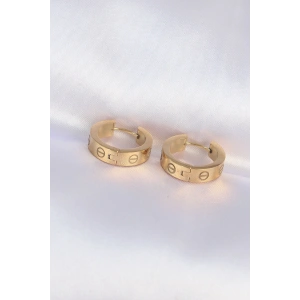 316L Çelik Gold Renk Model Halka Küpe