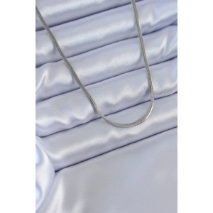 316L Çelik Gümüş Renk İnce İtalyan Zincir Model 60 cm Kadın Kolye