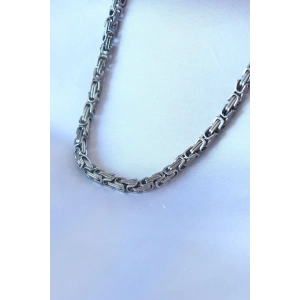 316L Çelik Gümüş Renk Kral Zincir Model Erkek Kolye