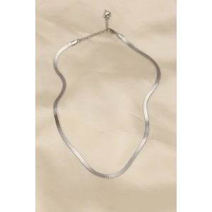 316L Çelik Silver Renk 45 cm İtalyan Zincir Model Kadın Kolye