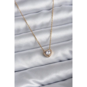 316L Çelik Zincir Gold Renk Charm Kadın Kolye