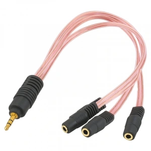 3.5 MM STEREO ERKEK/3 X 3.5 MM STEREO DİŞİ 5+1 KABLO (5047)