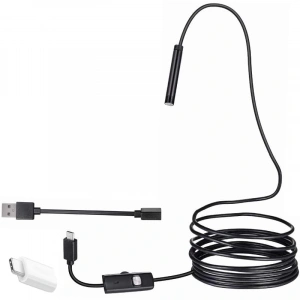 3IN1 MICRO USB+TYPE-C+USB A) ANDROID UYUMLU 8 MM IŞIKLI 5 METRE ENDOSKOP YILAN KAMERA (5047)
