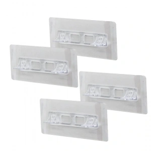 4PCS  RAF AYAK APARATI   ŞEFFAF PVC YAPIŞKANLI + VİDALANABİLİR   2X10CM (5047)