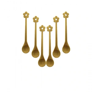 6 PCS   MİNİ   BAMBU AHŞAP KAŞIK   14.5CM (5047)