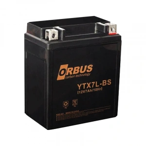 AKÜ 12 VOLT 7 AMPER ORBUS YTX7L-BS ASİT İÇİNDE KARBON BİSİKLET AKÜSÜ (5047)